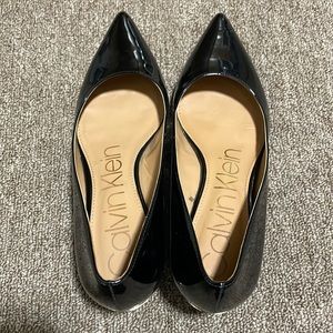 Calvin Klein Wedge Black Pumps Pointed Toe Size 8M